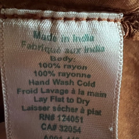 The Odells x Anthropologie rust brown sleeveless drop waist comfy dress sz S - Picture 8 of 8